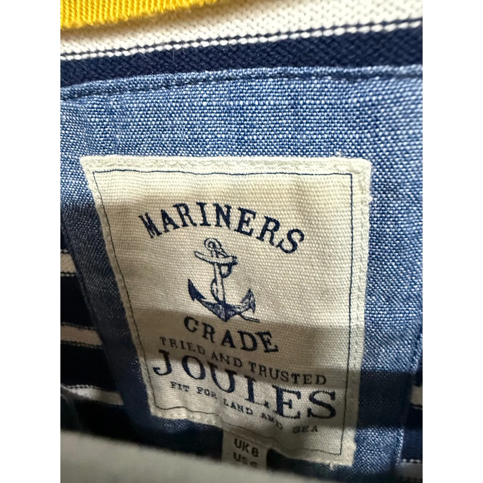 Women's Joules Breton Stripe Brittany Dress Blue Nautical Mariners Grade US 4 - Image 5