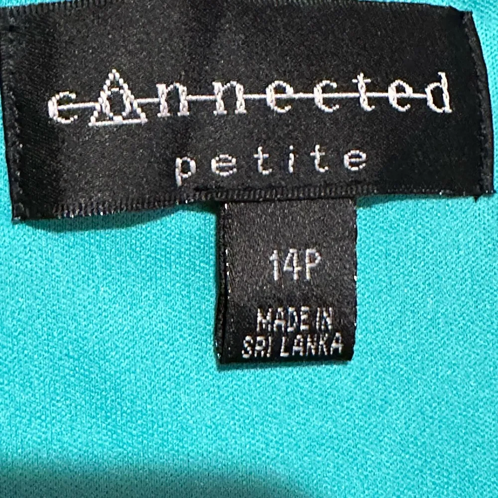 Connected Greens Blues Yellows Stripe Designs  Sleeveless V Neck Sz 14P. - Image 7