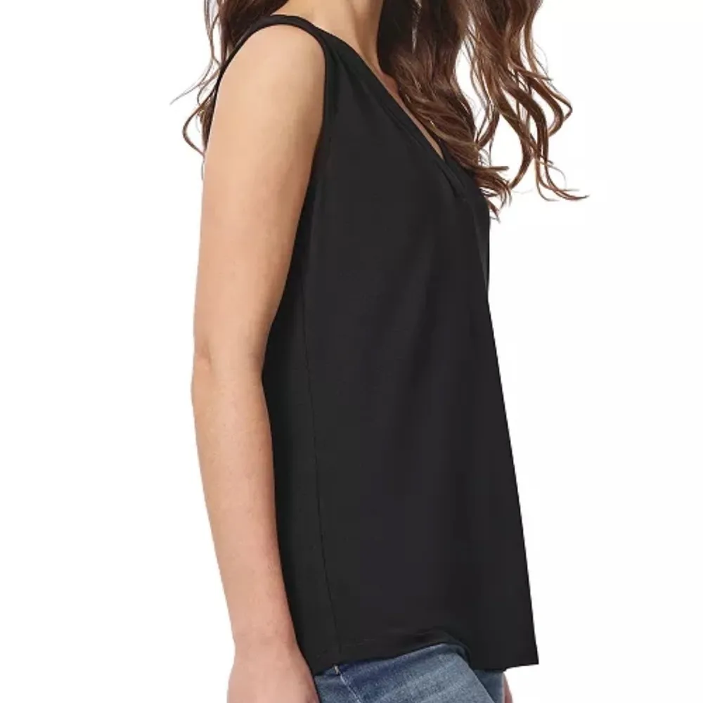 Jones & Co Jones New York Sleeveless Crepe Blouse Black L - Image 3
