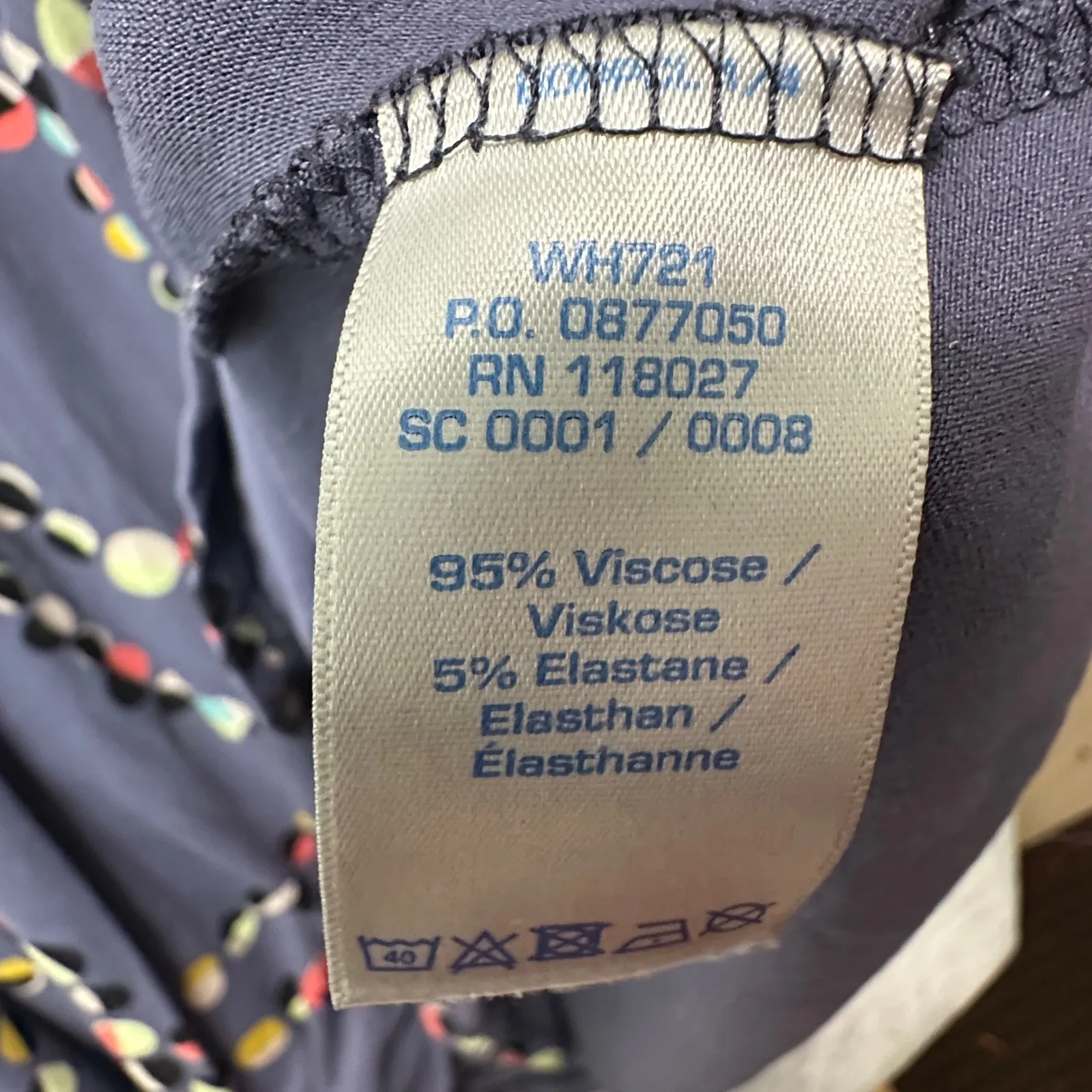 Boden Women's Dress US 10R Fit & Flare Jersey Knit Abstract Print Mod Retro Chic Blue Size 10 - Image 4