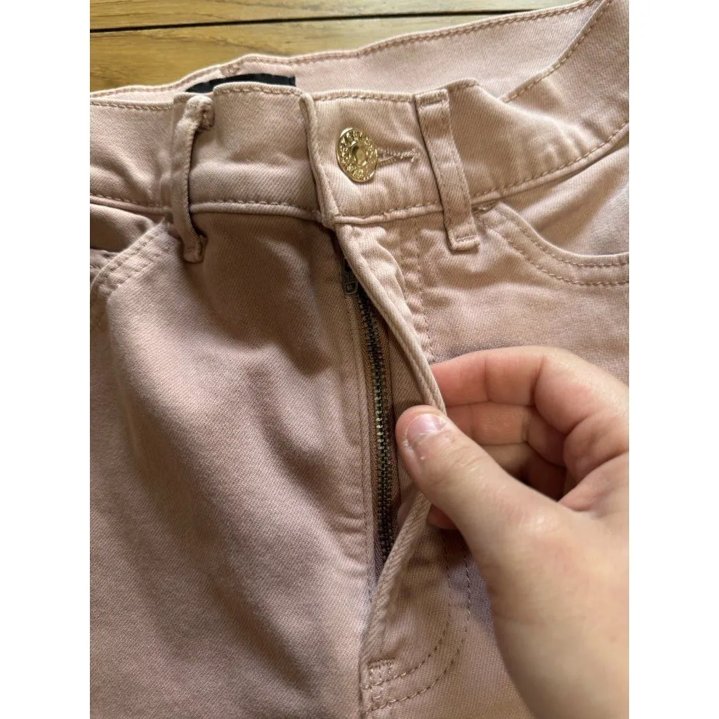 Express Skinny High Rise Pants Size 4R Pink Stretch Classic City‎ Preppy Office - Image 7