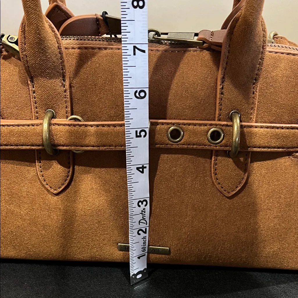 Rachel Zoe | Faux Suede Satchel w/ Crossbody Strap - Image 11