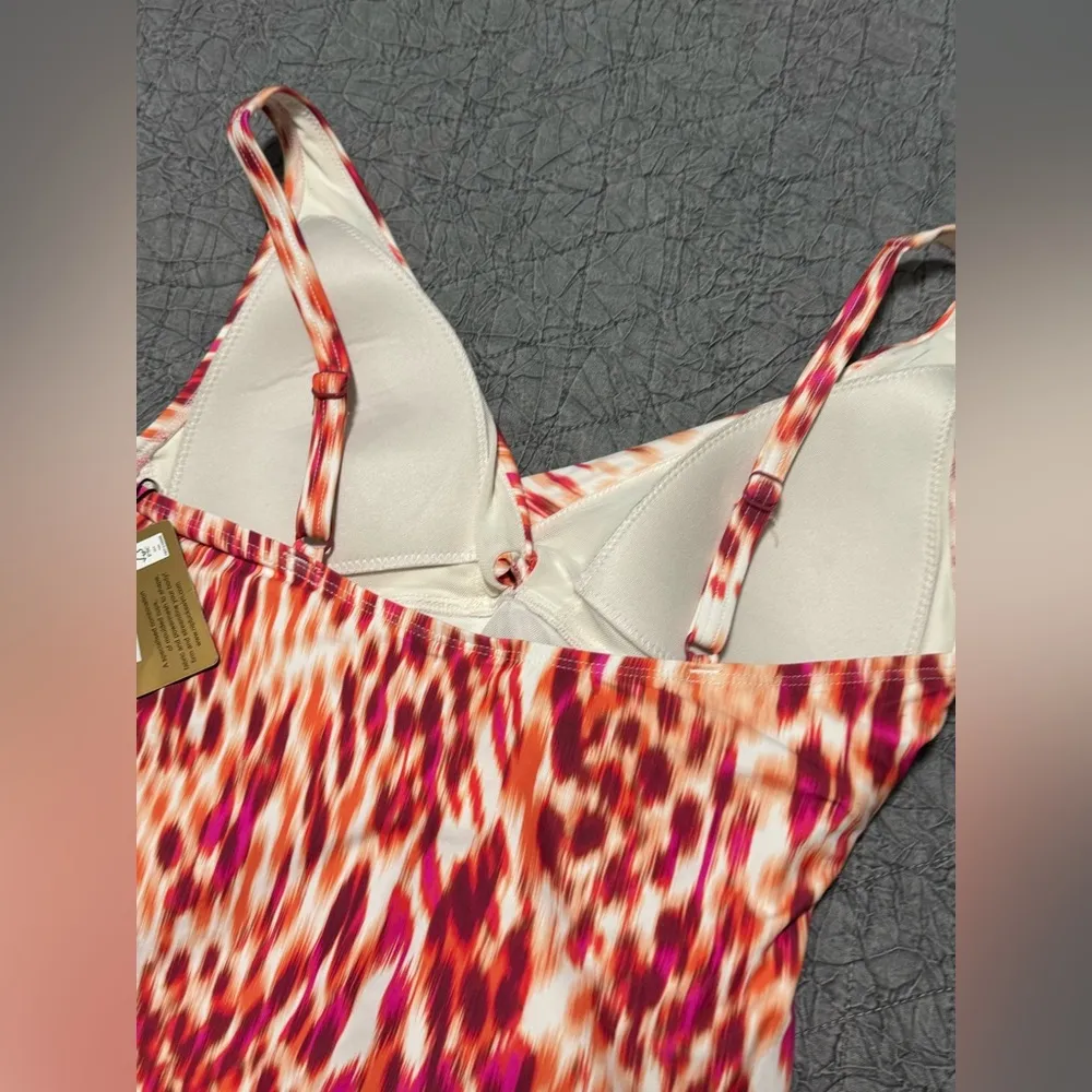 Nip Tuck Swim Tribal Skin Rita One Piece Swimsuit US 8 Red - Image 7