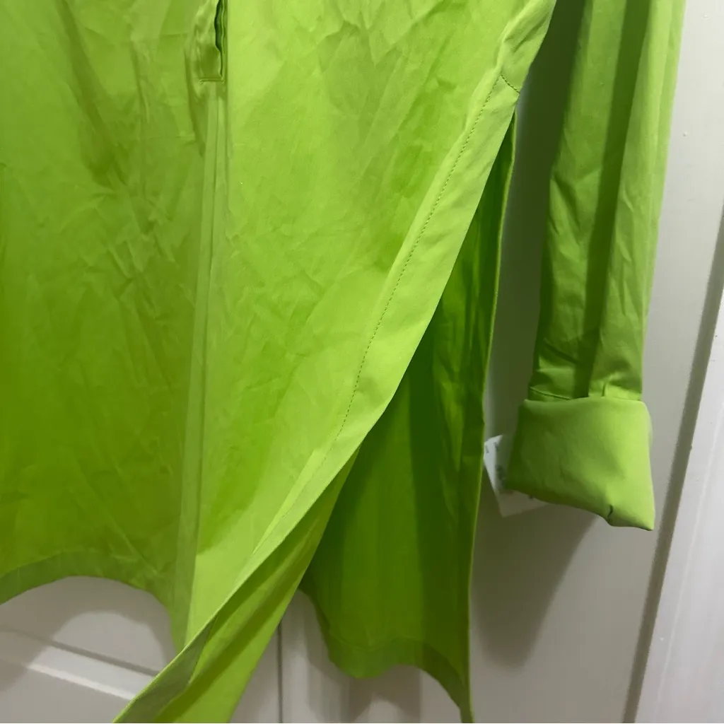 Dolce & Gabbana Lime Green Tunic Top or Swimsuit Coverup Vintage Size 10 - Image 6