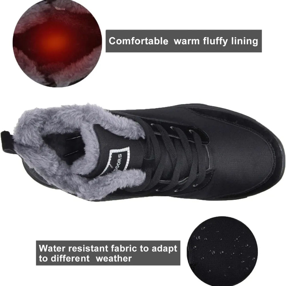 Women’s Outdoor Black Boots Size 8 - Image 2