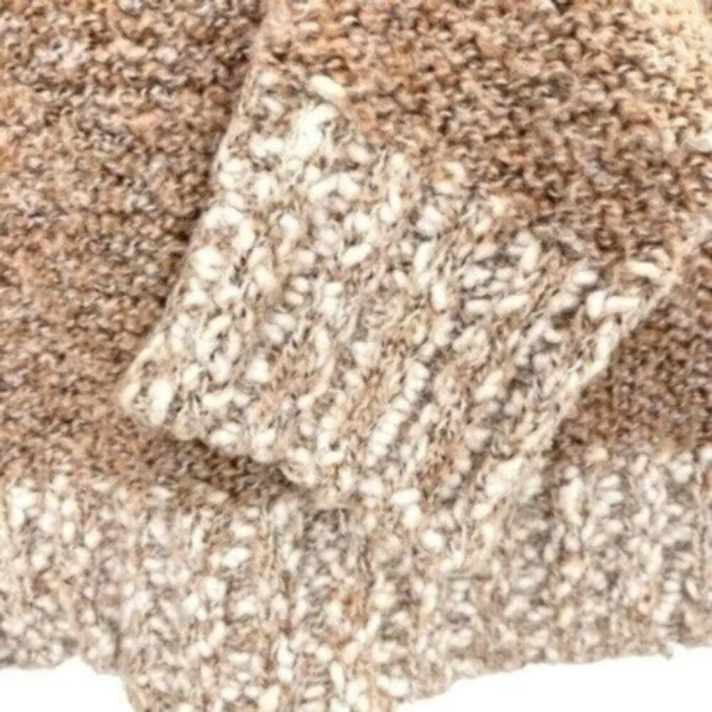 Fate Clairina Women's Textured Teddy Knit Taupe Crewneck Sweater - Image 10