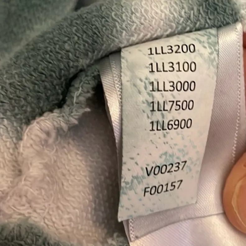 Lucky Brand Blue, White & Green Tie Dyed Cropped Long Sleeve Sweatshirt Large - Image 11