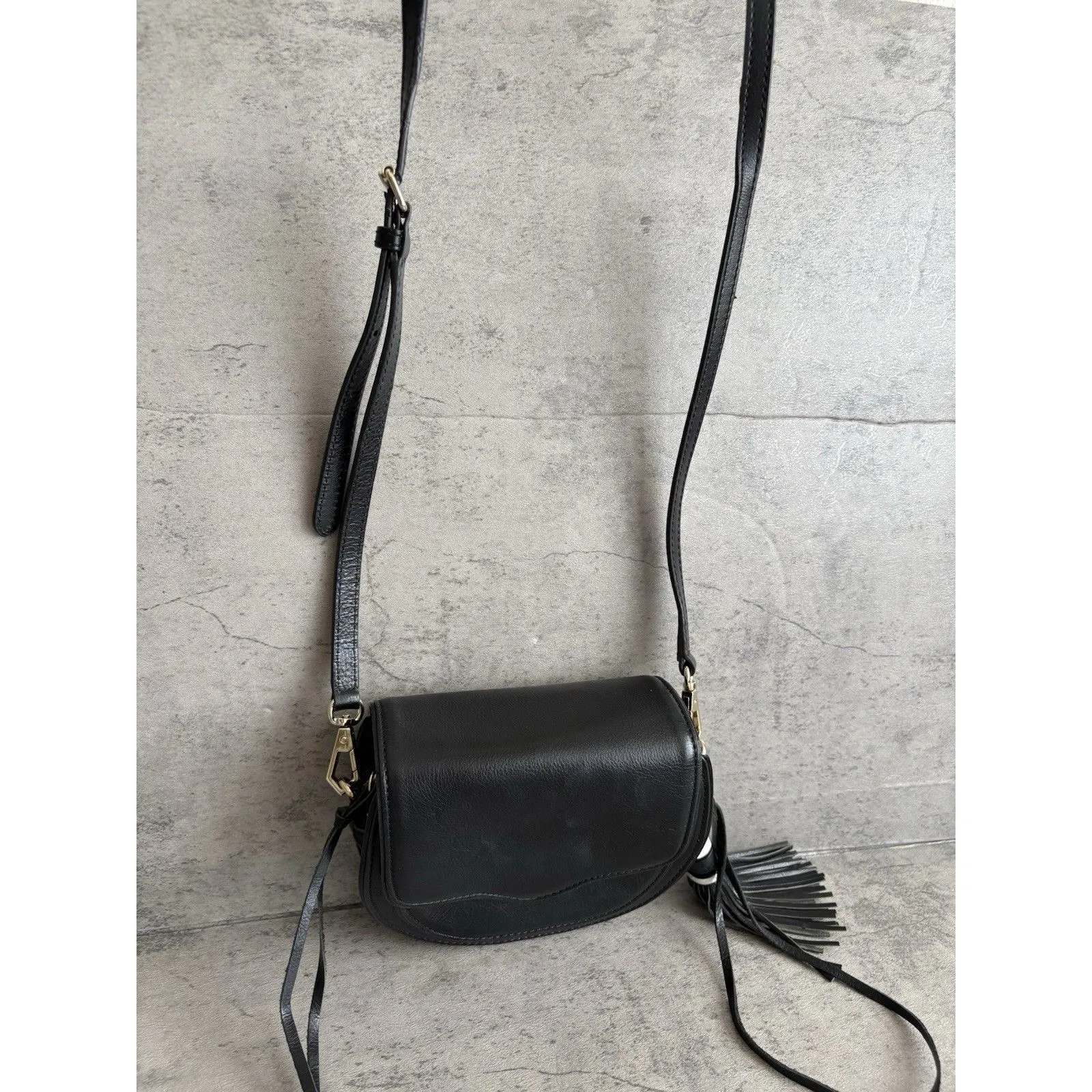$299 REBECCA MINKOFF Mini Suki CROSSBODY BAG Leather y2k 90s Tassel - Image 9
