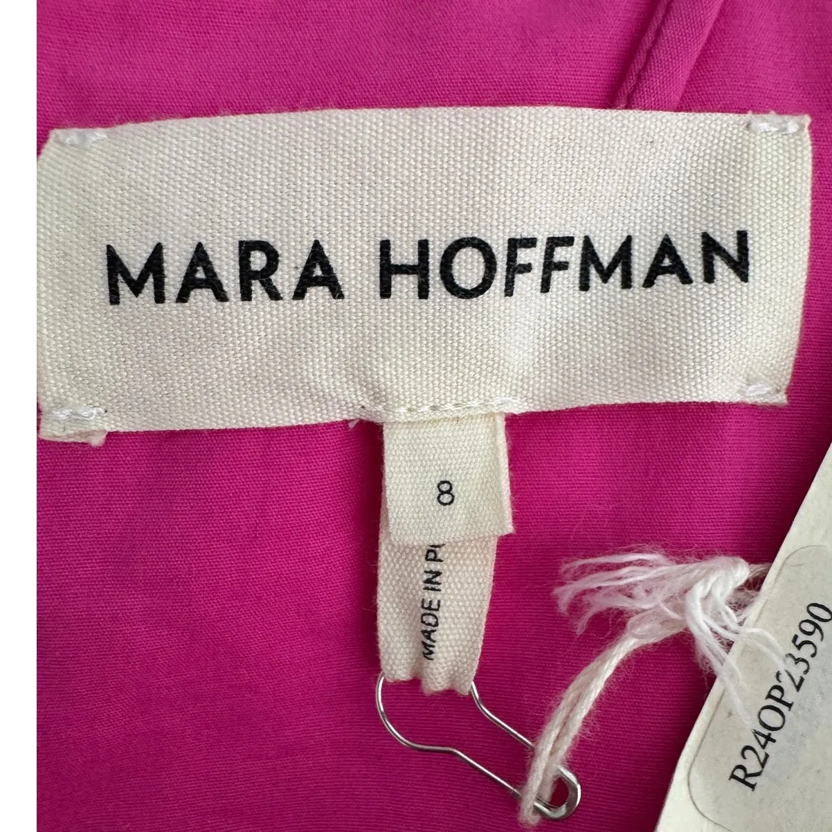 Mara Hoffman Raquel Dress size 8 Organic Cotton Maxi hot pink - Image 12