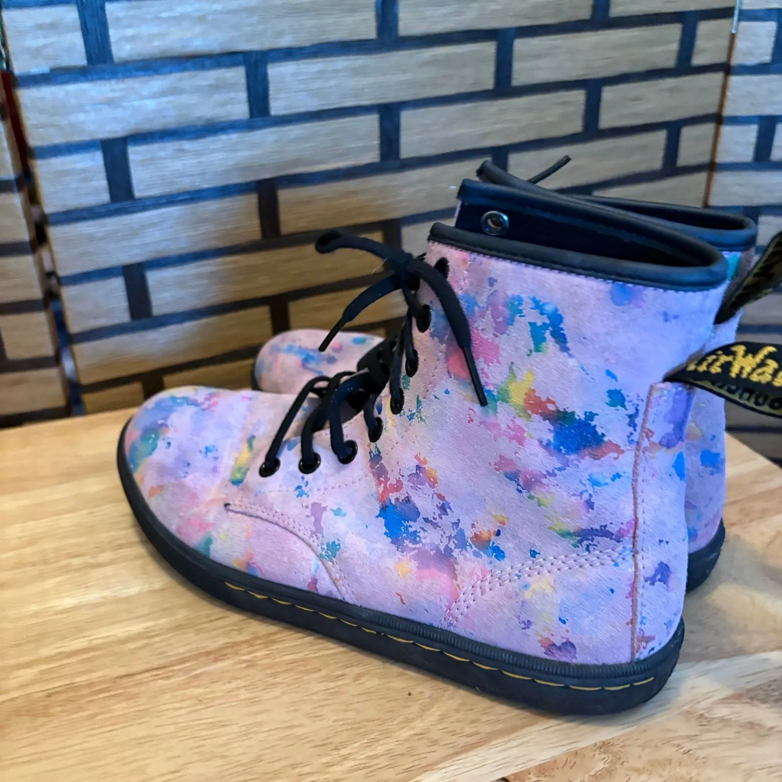 Dr. Martens Sheridan Rainbow‎ Suede Boot Size 6 - Image 2