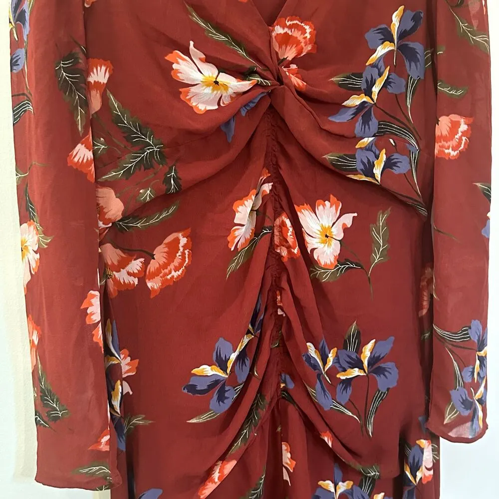 ASTR The Label Floral Ruched Front Hilow Floral Dress sz XL - Image 8