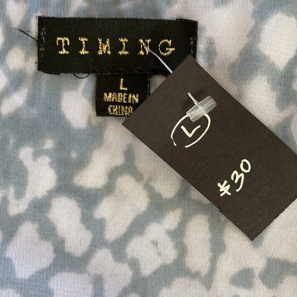 TIMING Women’s Blue Sheer Animal Print Tank Top - Image 4