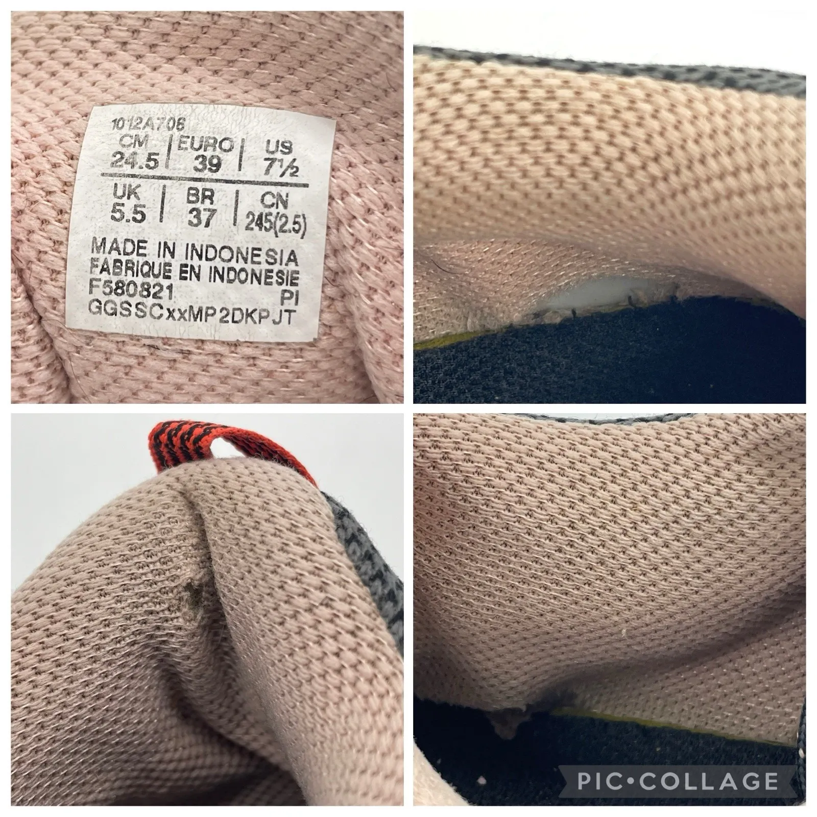 ASICS Womens 7.5 Shoes Gel-Venture 8 Running Sneaker Grey/Orange Athletic - Image 8