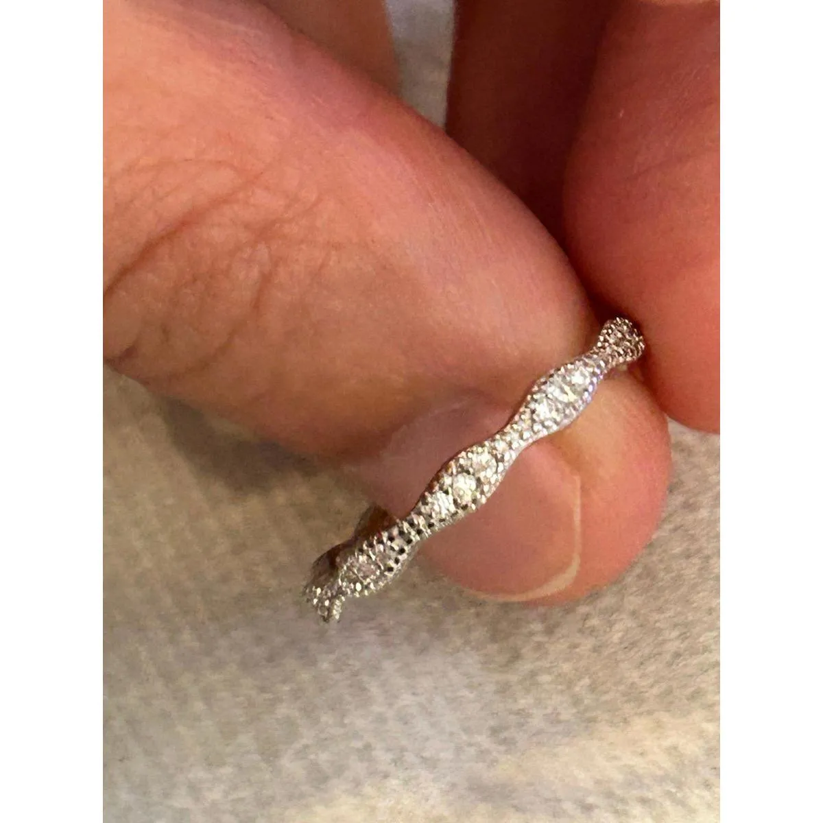 925 sterling silver ring band 6.75 missing stone lot b33 - Image 4