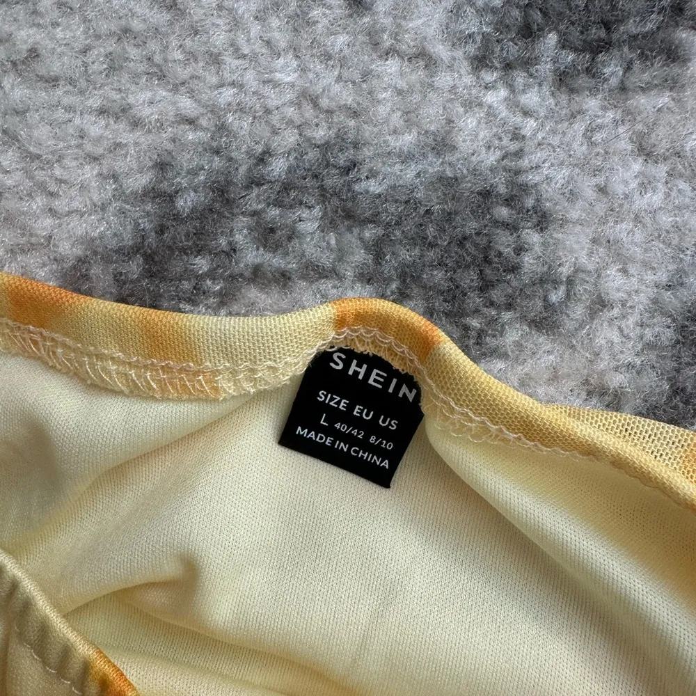 SheIn Yellow Strapless Dress - Image 4