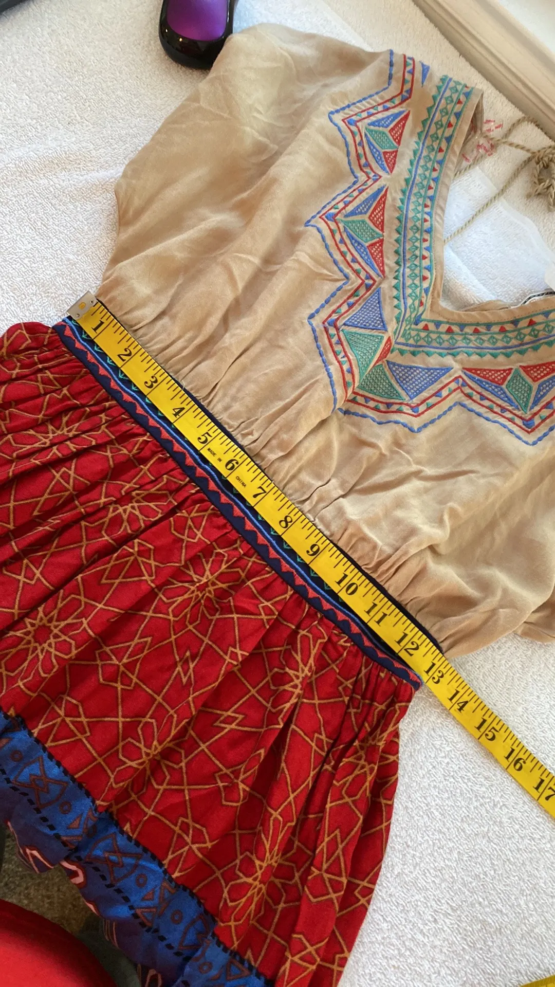 dress boho look tie in back size small NWT - Image 4