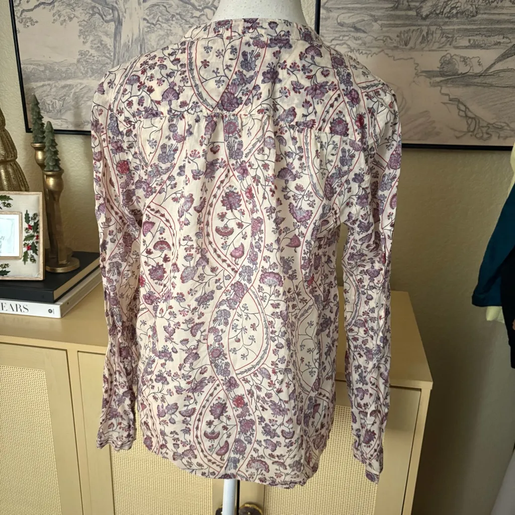 ISABEL MARANT Étoile Maria Blouse floral print Size 38 Medium - Image 3