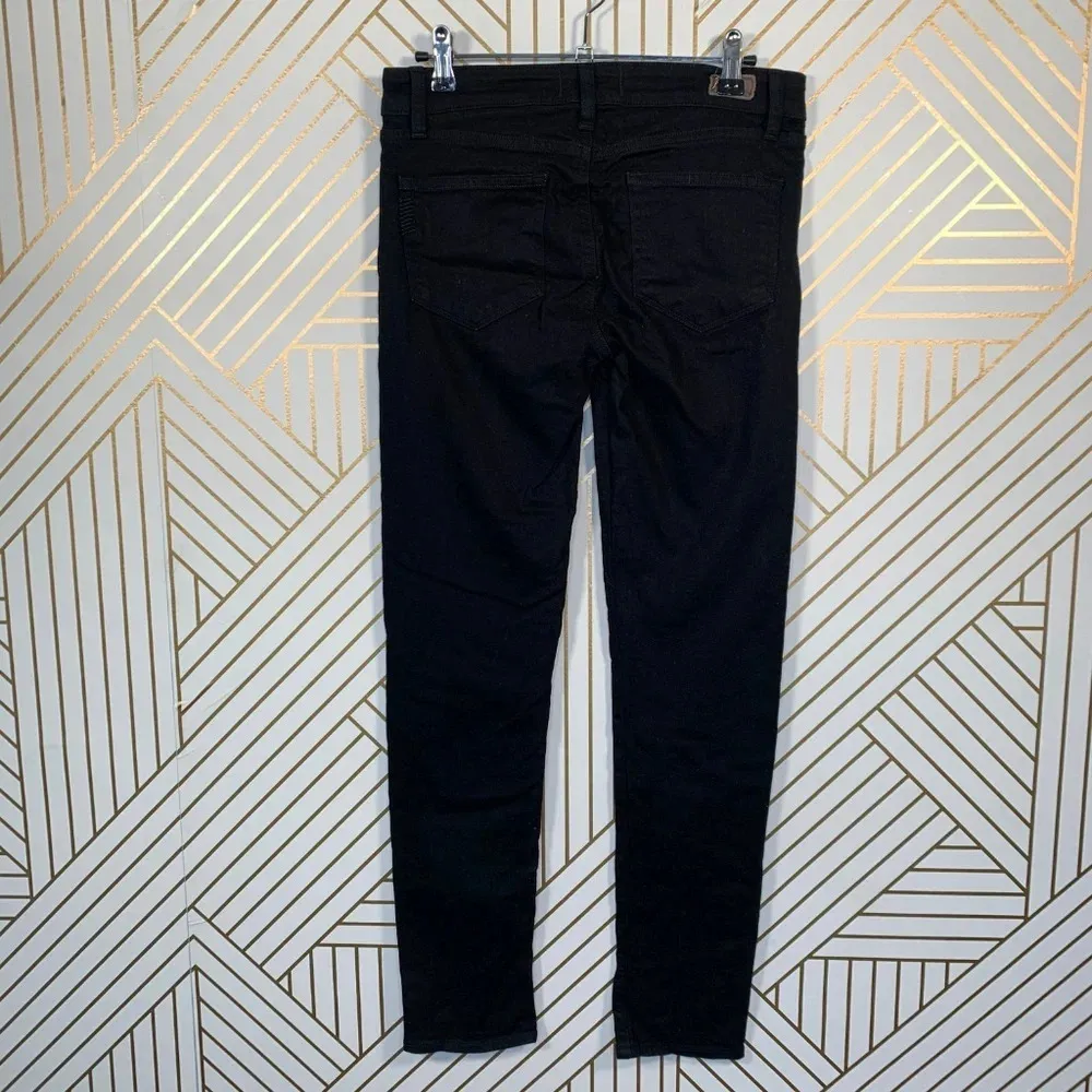 Paige Peg Skinny‎ Jeans in Black Overdye - Image 7