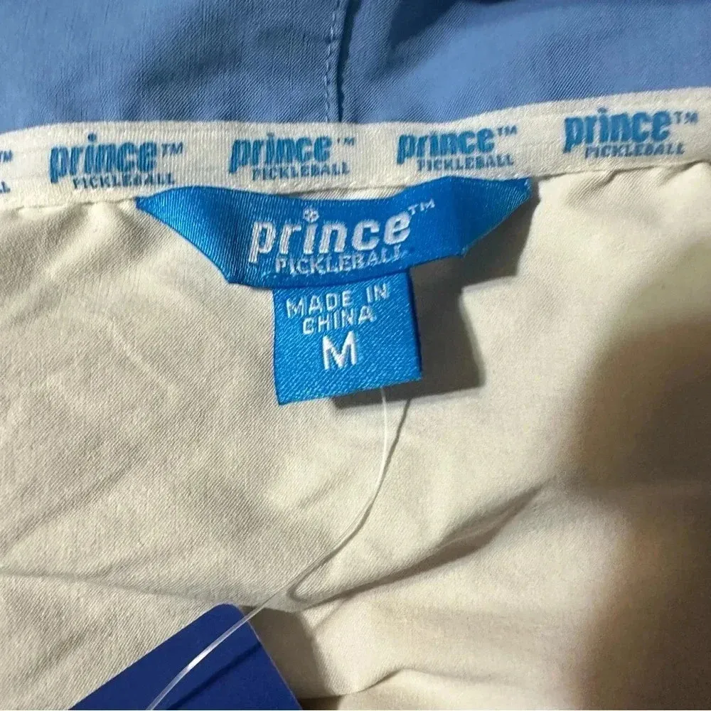 Prince Pickleball women's medium cropped blue and white lightweight jacket, nwt - Image 5
