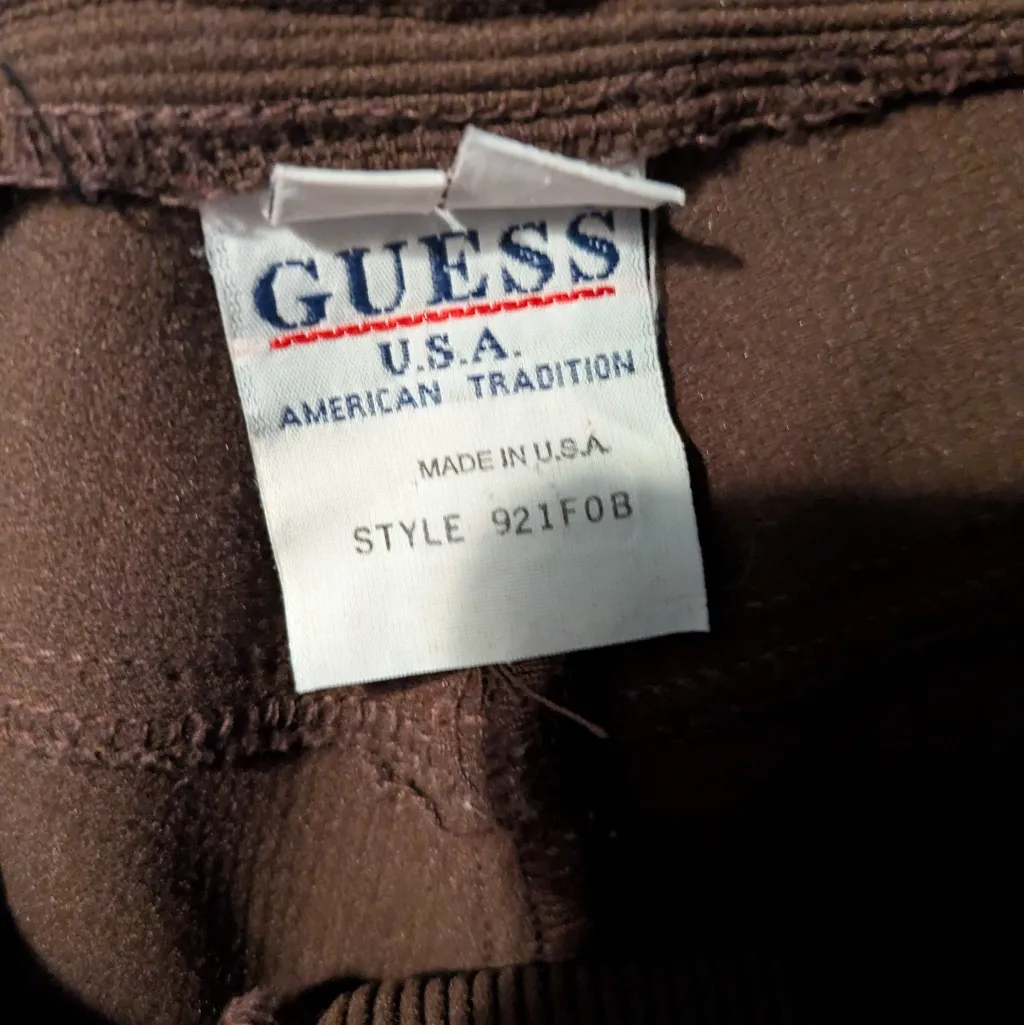 Guess Jeans Vintage Brown Ribbed Pants Size 28 - Image 5