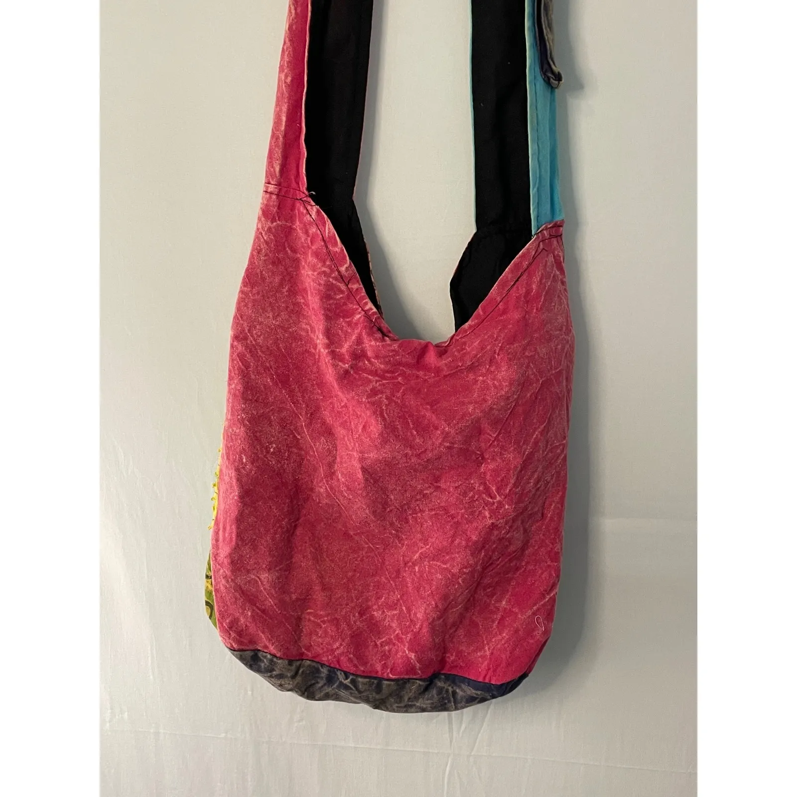 Boho Hobo‎ Bag Mushroom Patchwork Shoulder Bag Hippie Colorful Cotton - Image 5