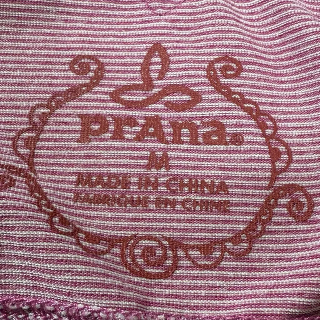 prAna Kinley Pink Striped Performance Polo Shirt Dress in Vivid Viola Size M - Image 6