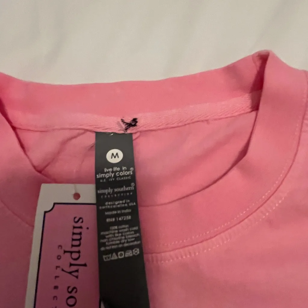 Simply Southern “Born To Dilly Dally, Forced To Pick Up The Pace” Pink. Medium - Image 3