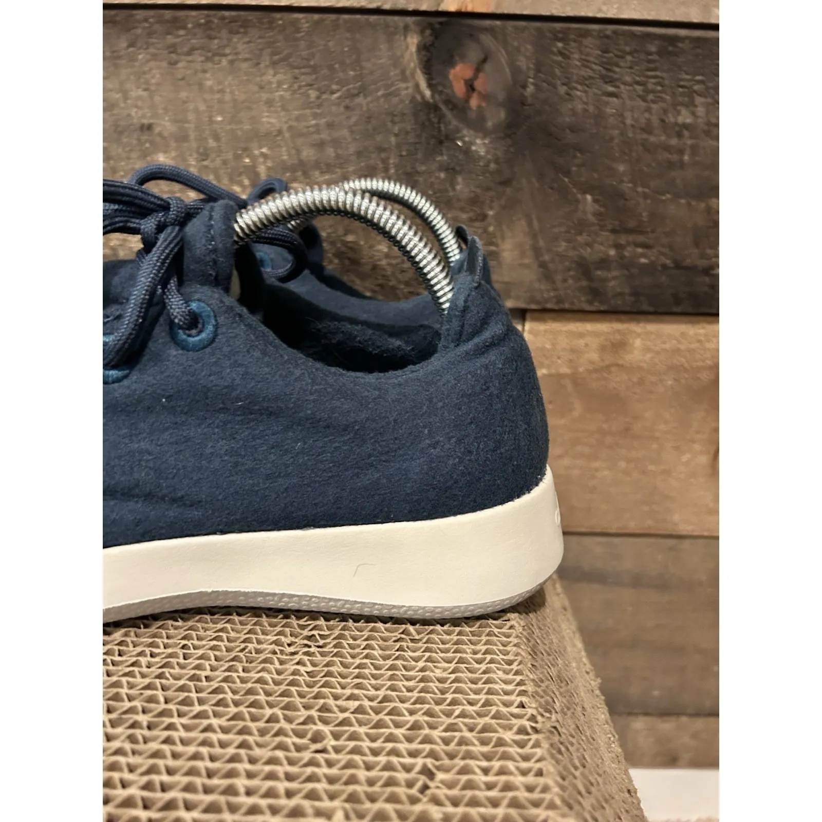 Allbirds Shoes Womens‎ 7 Wool Runners Athletic Low Sneakers Blue Wool Lace Up - Image 3