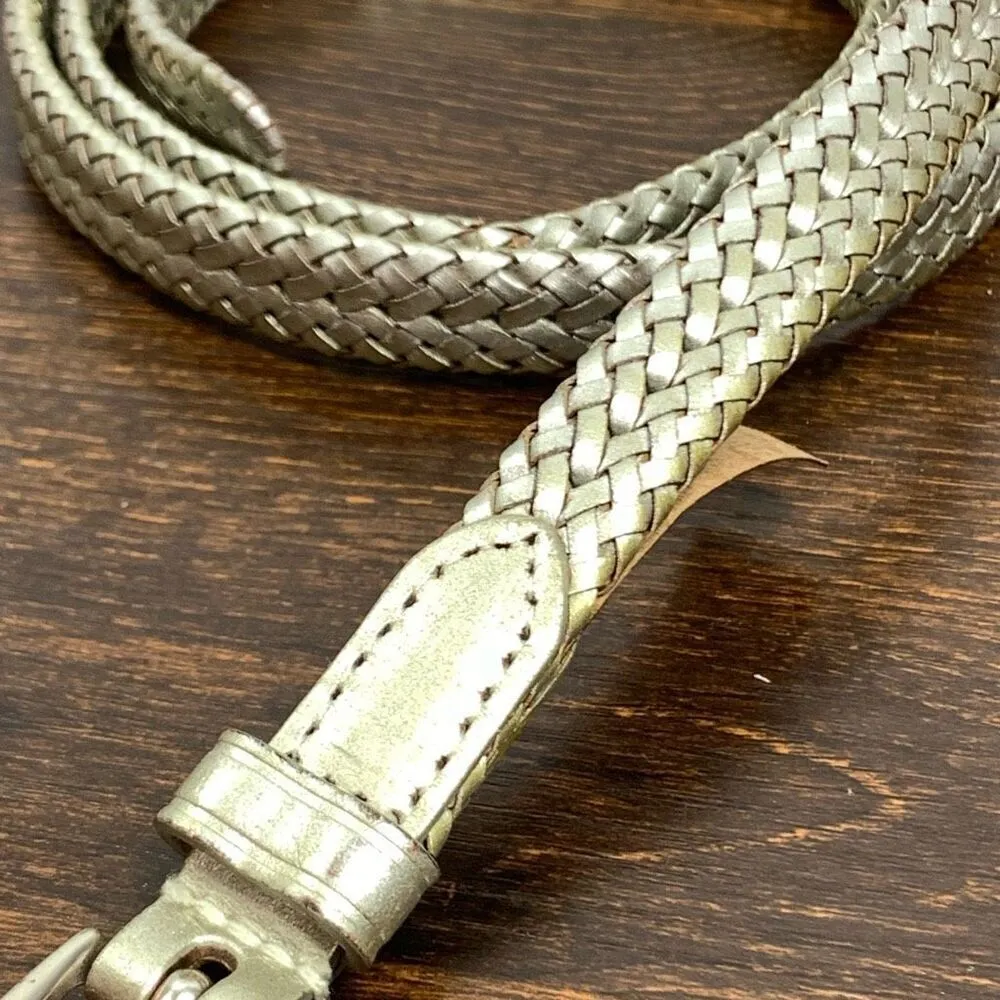Coldwater Creek Women's Metallic Bonded Braided Belt Gold Size XL - Image 4