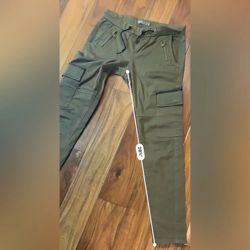 ZARA Z1975 Olive Green Khaki Cargo Skinny Pants - Special Edition - Image 7