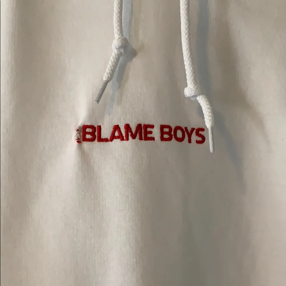 I blame boys white hoodie Size M - Image 2