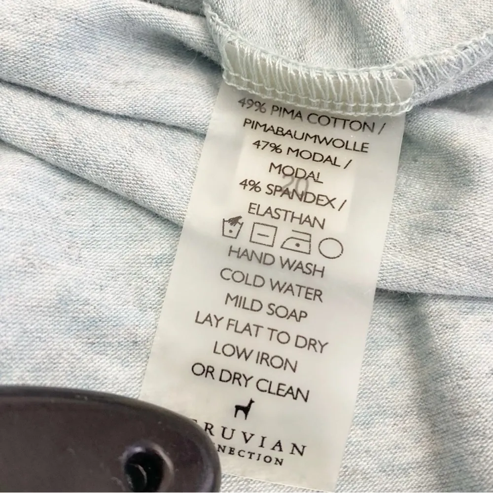 Peruvian Connection Malibu Cotton Modal Jersey Knit Maxi T-Shirt Dress: Seafoam - Image 10