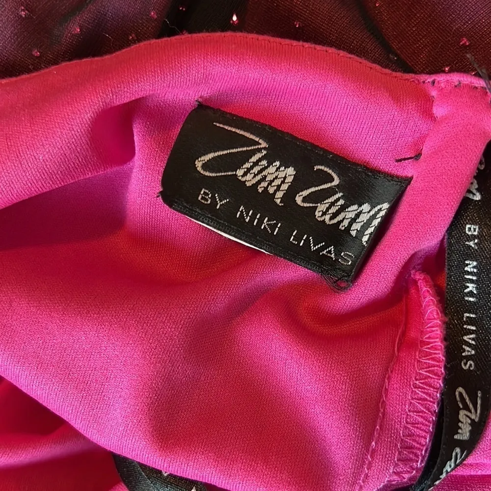 Vintage 90s Y2K Sparkly Dress Pink - Image 8