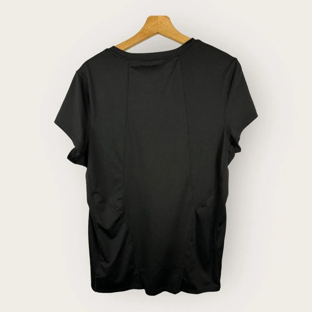 Alo Yoga Cryc Womens XL Cool Fit Short Sleeve Crewneck Shirt Black Workout - Image 2