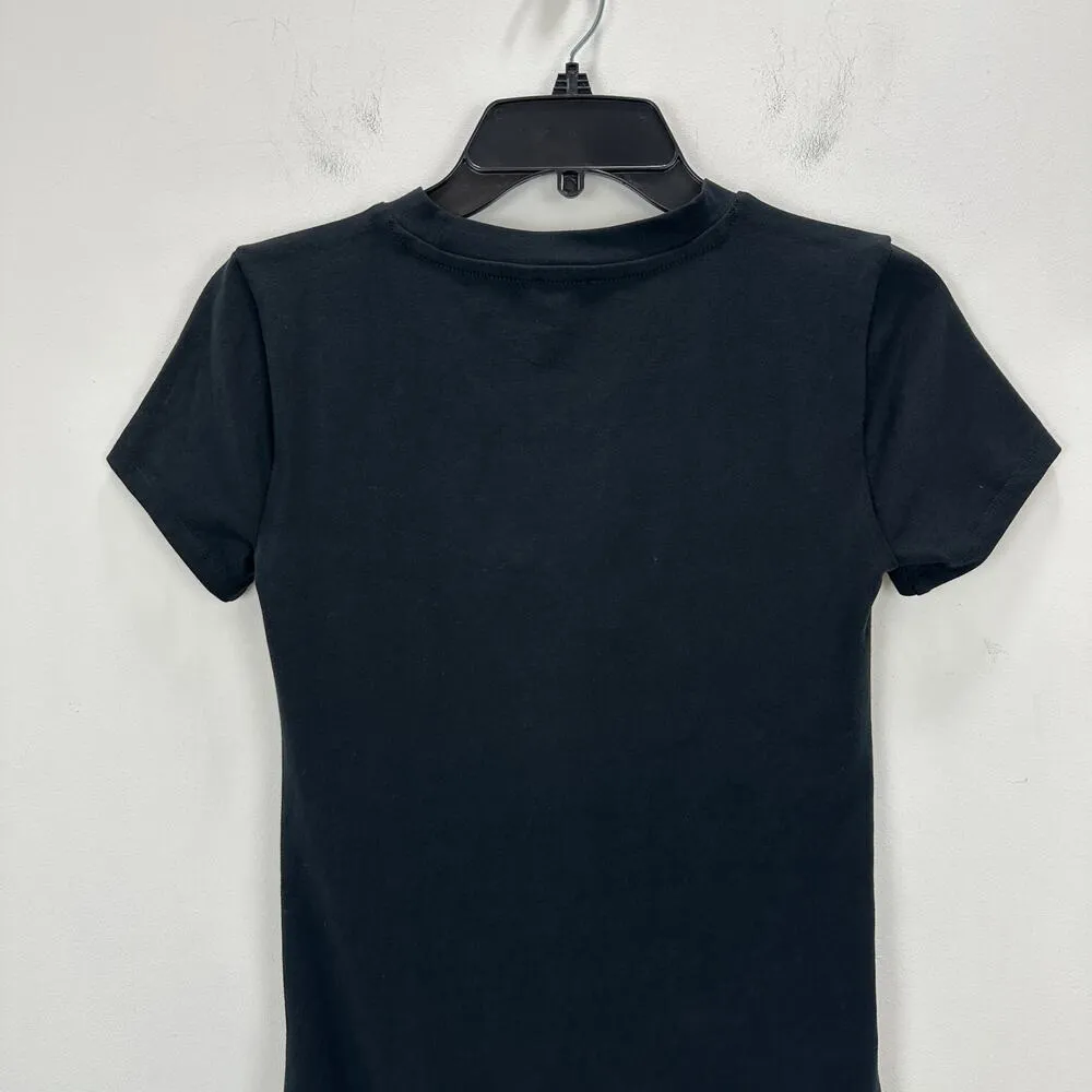 J.Crew Maternity Crewneck Tee Shirt Stretch Cotton Black Basics Casual XXS NWT - Image 11