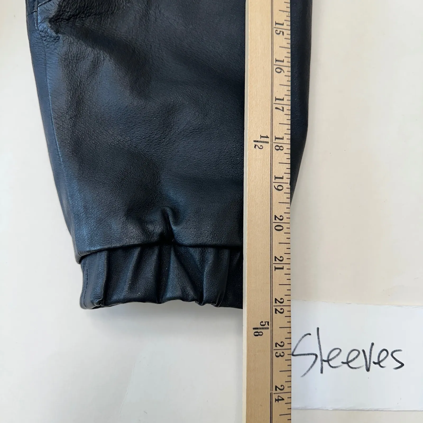 Vintage Middlebrook Park Genuine Leather Hooded‎ Jacket Drawstring Black Large - Image 13