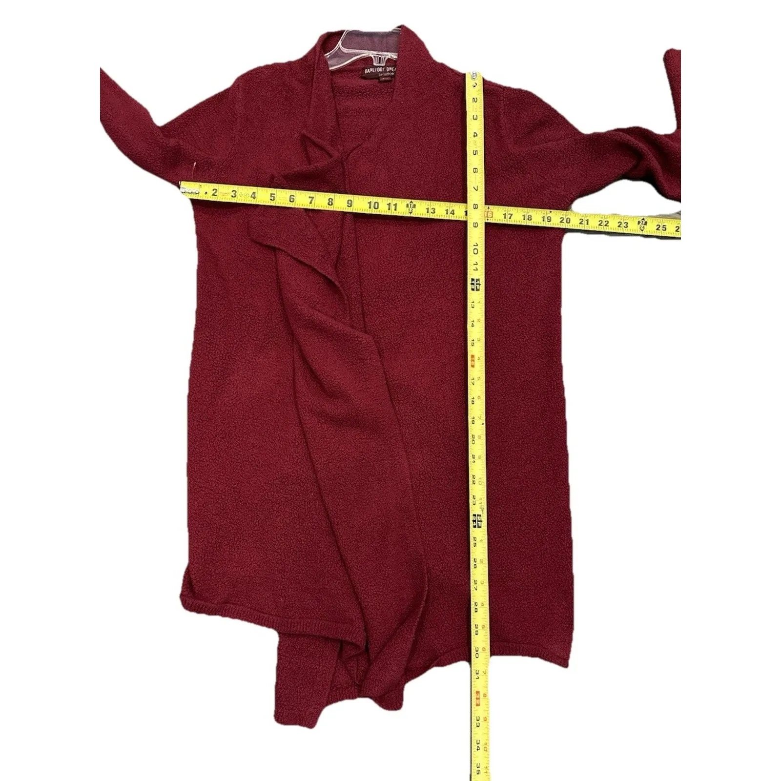 Barefoot Dreams Medium CozyChic Lite Knit Cardigan Burgundy Size S/M - Image 5