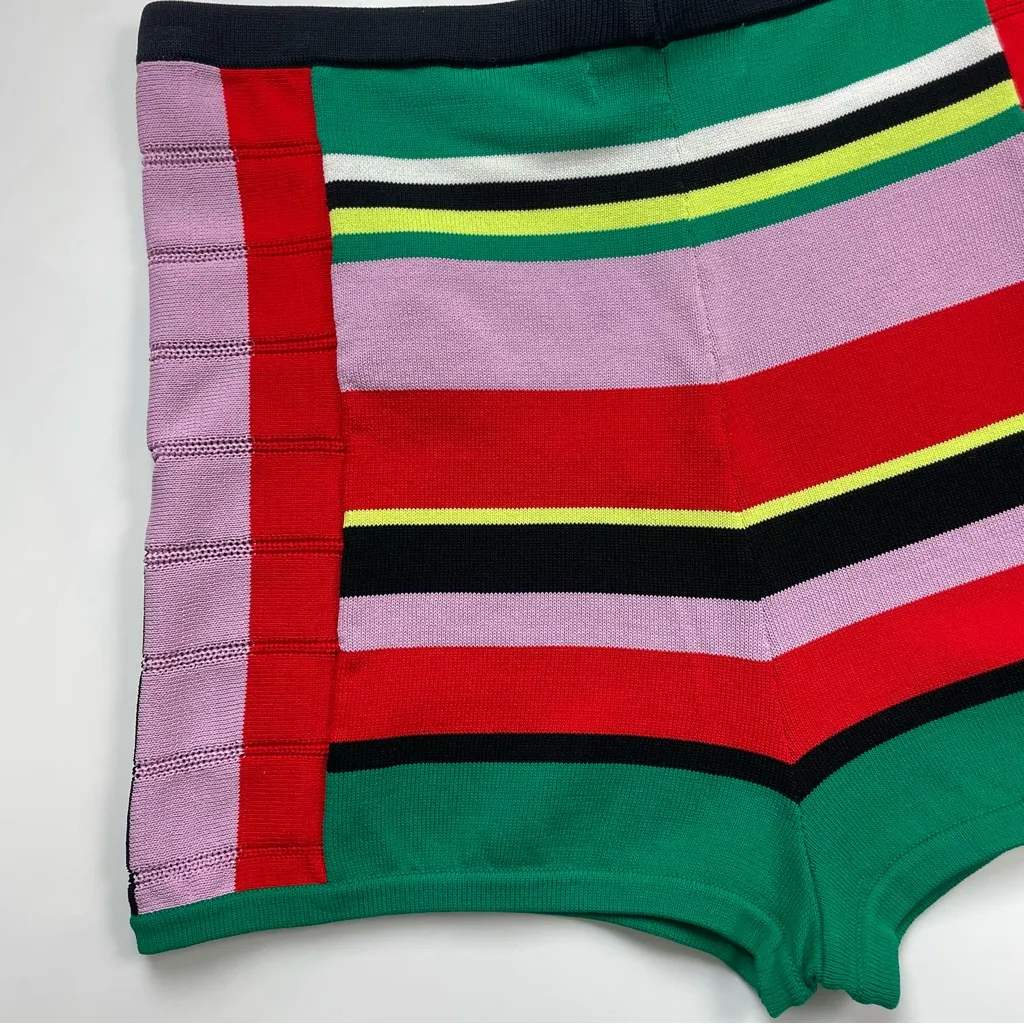 AKIRA Shorts Striped Knit Day Trip Short Women Size XL NWT Colorful High Waisted - Image 8