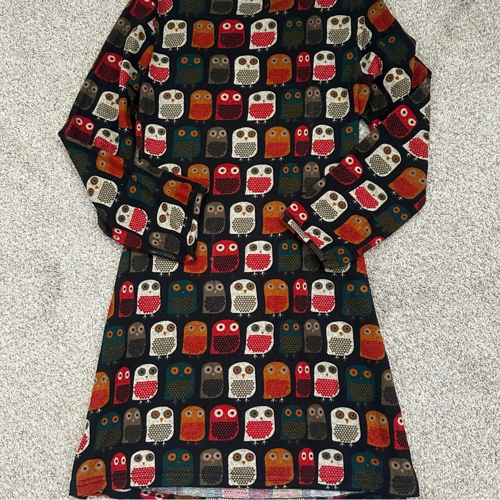 SM Wardrobe Owl Print Knit Dress Black - Image 6