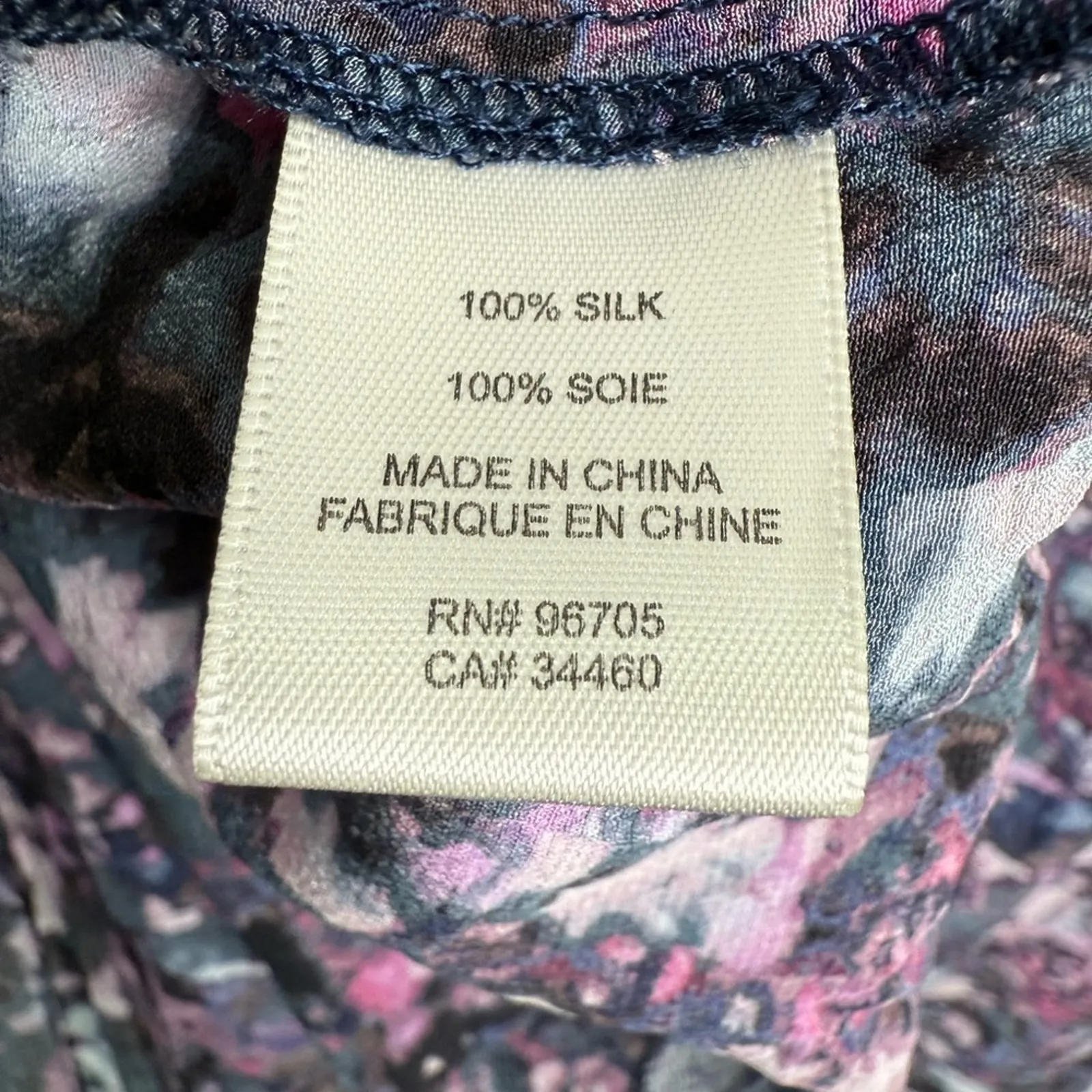 Rebecca Taylor 100% Silk Sleeveless V-Neck Floral Matrix Top W1680 Sz 12 - Image 8