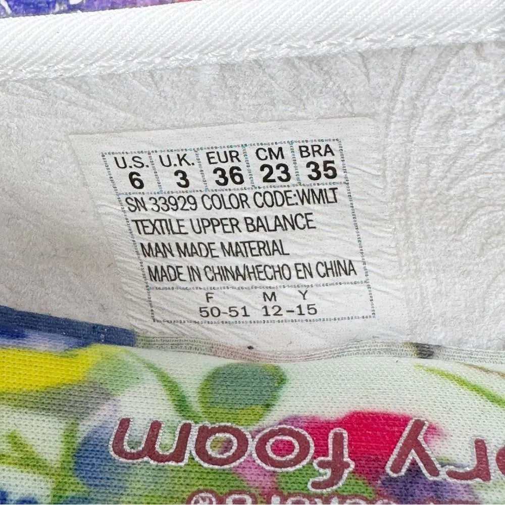 BOBS by Skechers Colorful Floral Mesh Sequin Slip On Flats Shoes Multicolor 6 Pink - Image 9