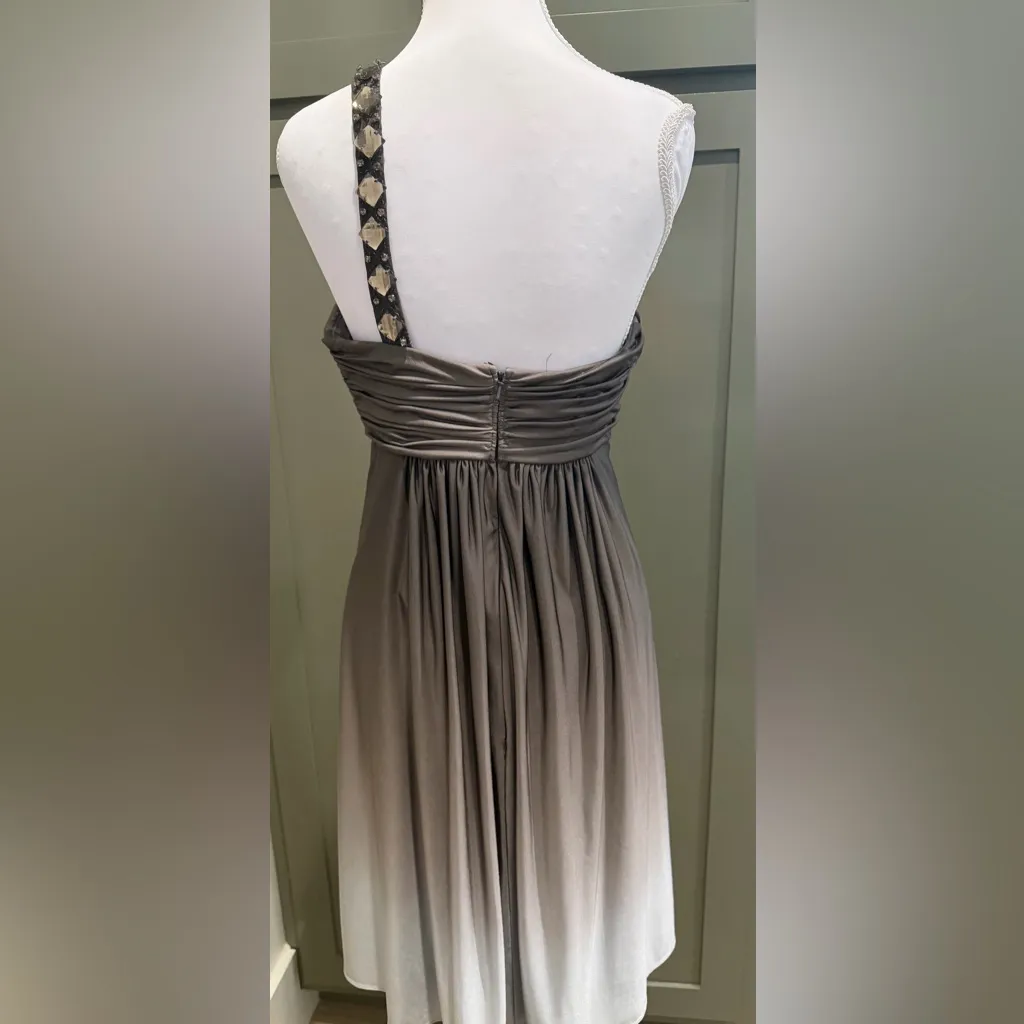 Cache One Shoulder Gray Dress with Embellishments - Image 4