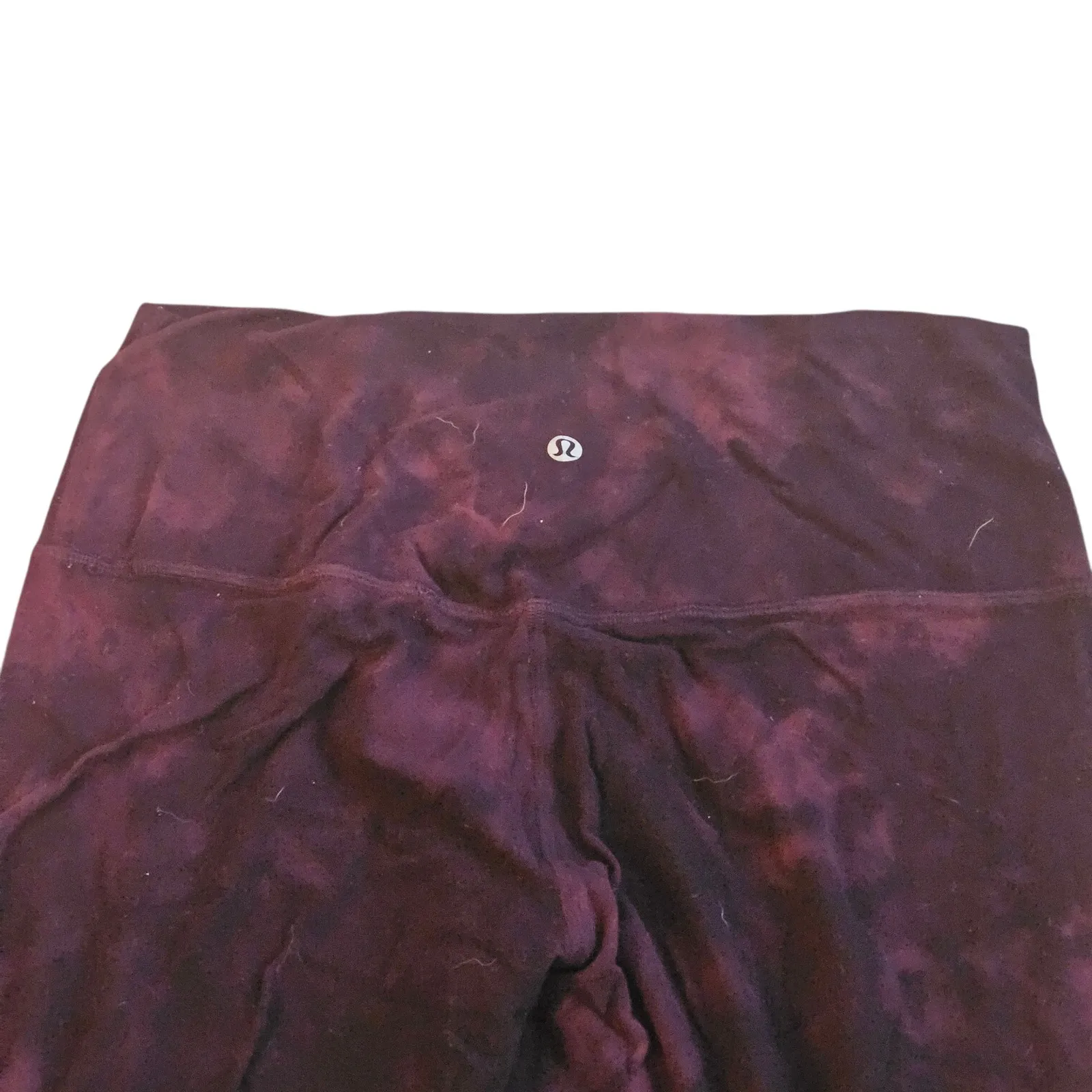 Lululemon Burgundy Abstract‎ Print High Rise Yoga Leggings Athleisure - Image 2