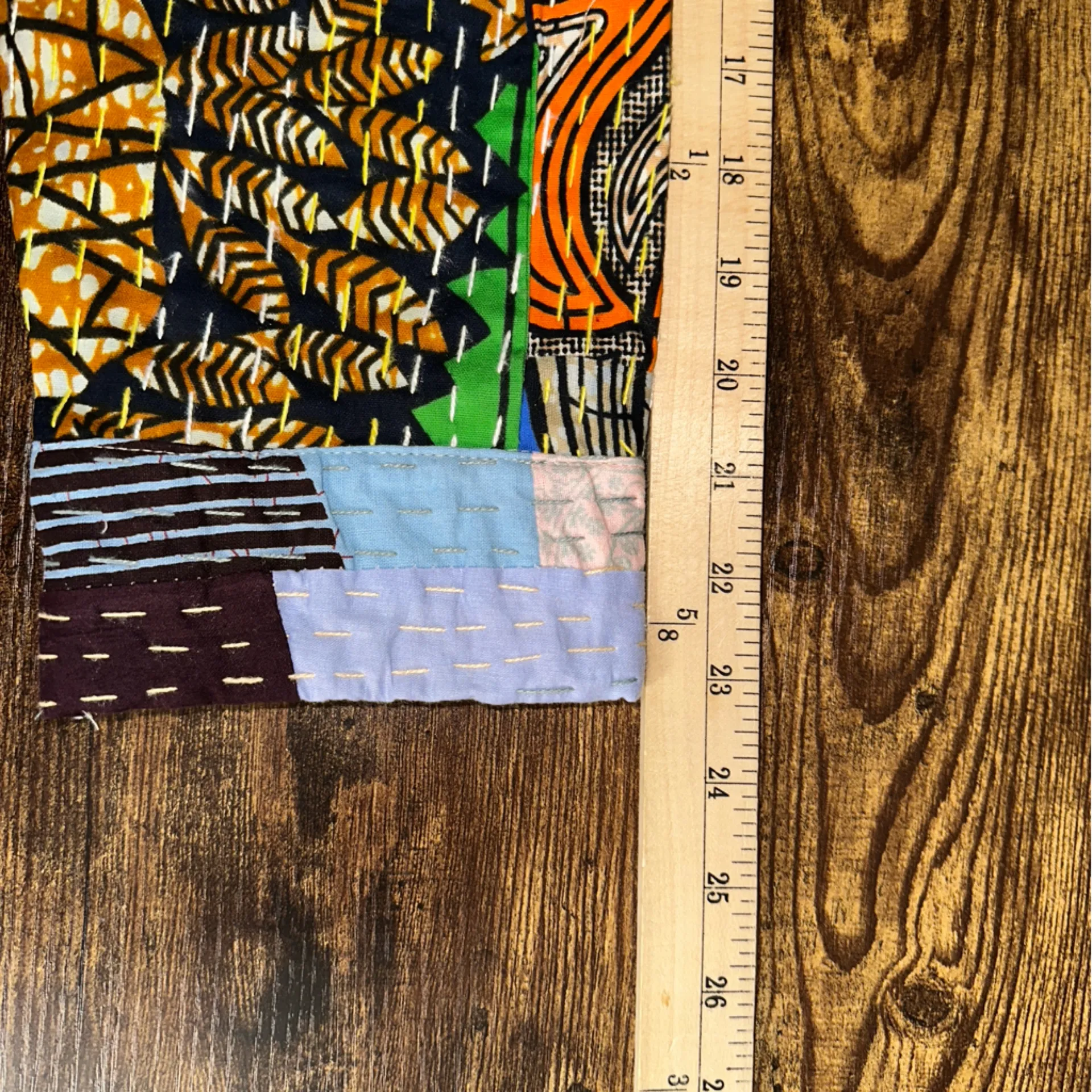 Raj Jacket Womens XL Multicolor Hooded Patchwork Quilted Kantha Full Zip NWT Blue - Image 9