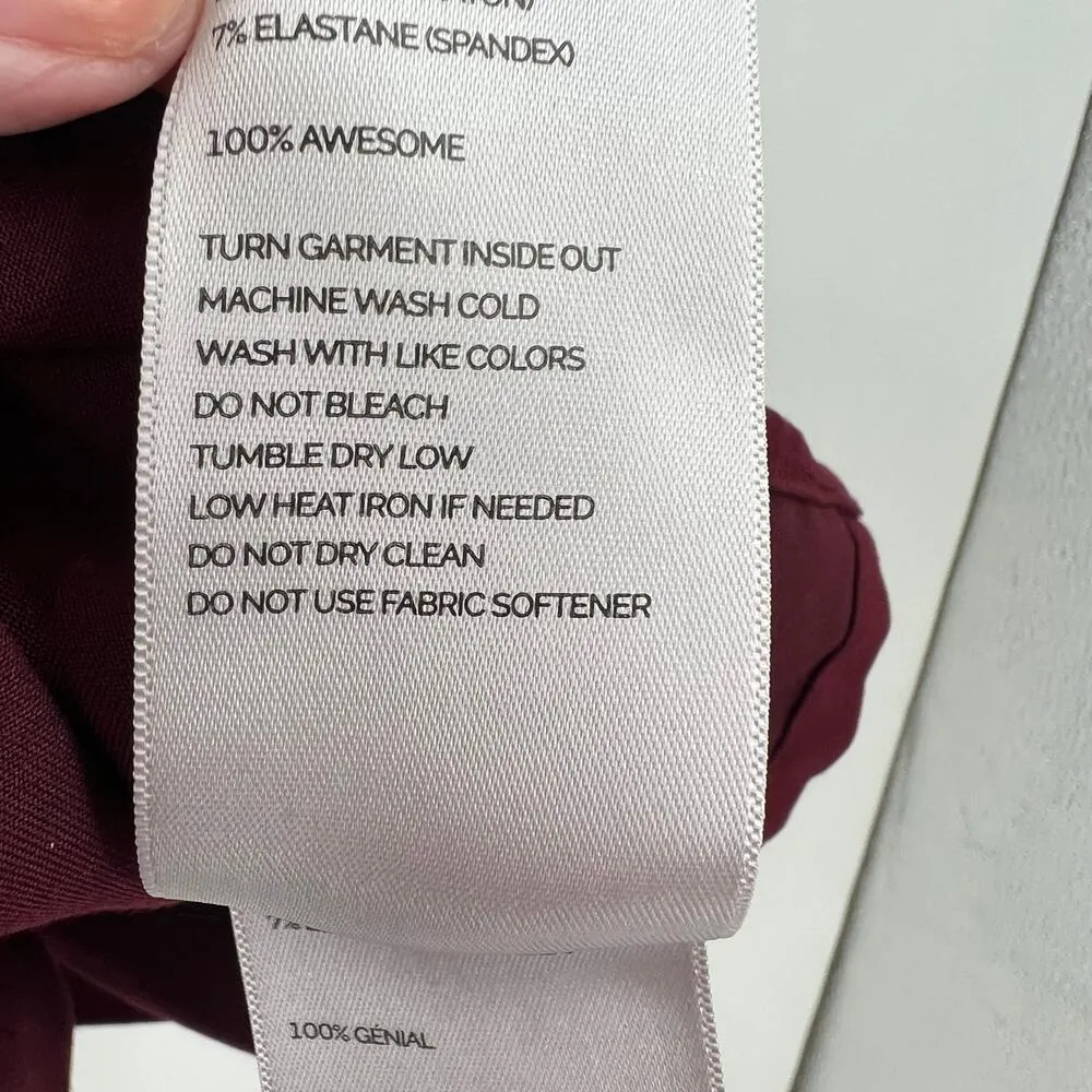 Figs plus size 5X Catarina One Pocket Scrub Top burgundy classic fit uniform - Image 6