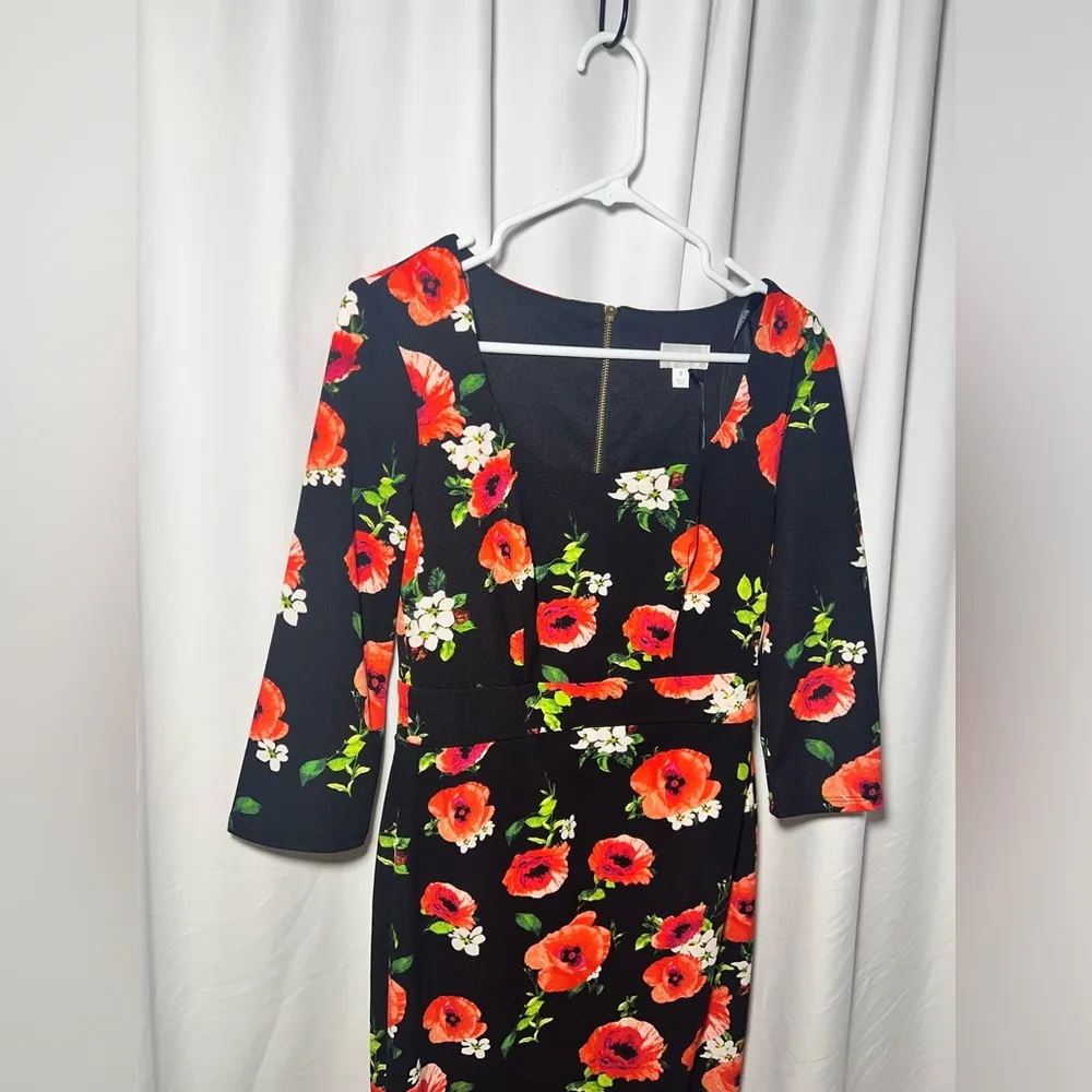 Bisou Busou Red and Black Floral Dress | 6 - Image 3