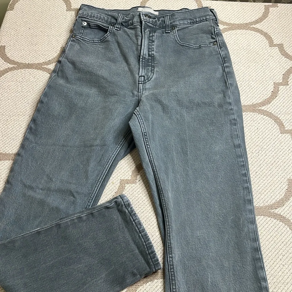 Everlane The Way High Slim organic cotton gray denim jeans, size 28 short - Image 13