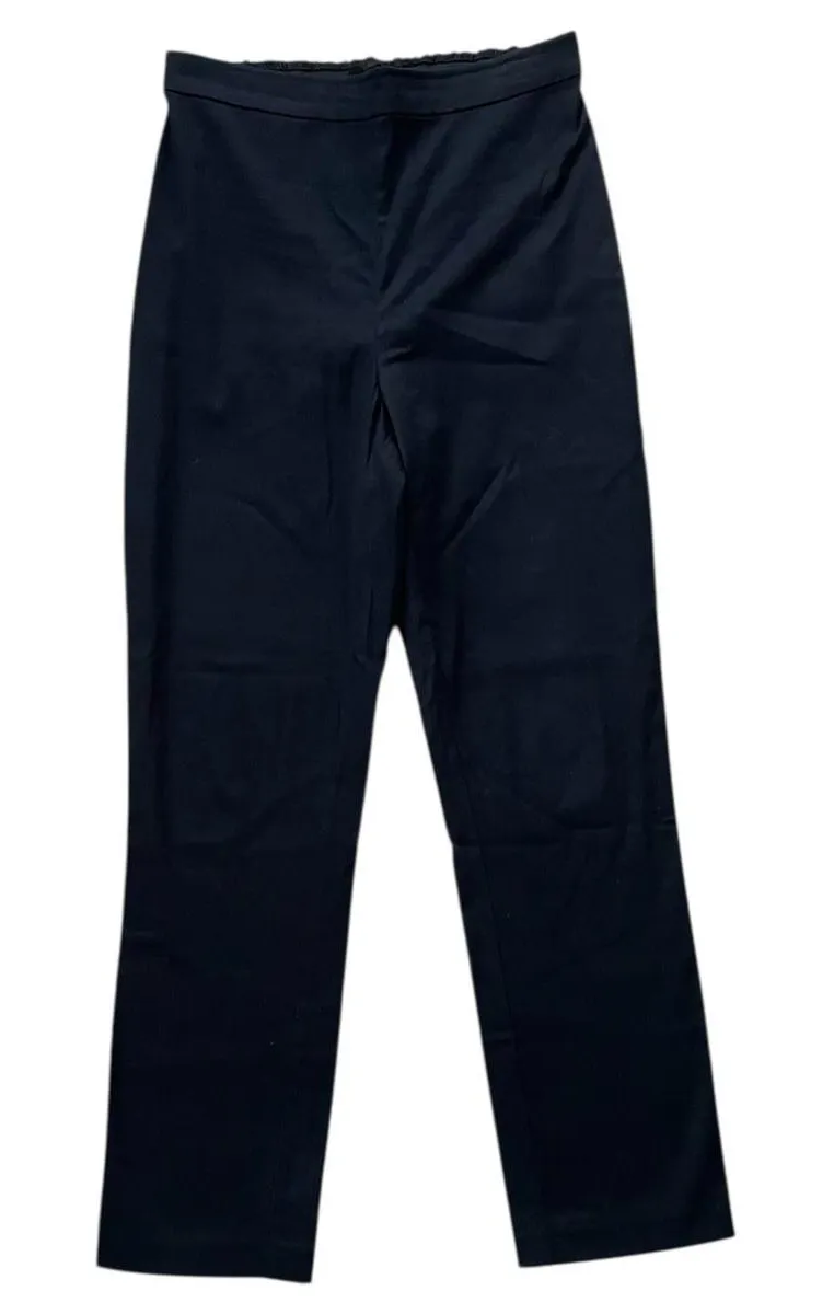 Jenni Kayne Slim Trouser Pants Stretch Poplin High-Rise Navy Women's Size Small - Image 1