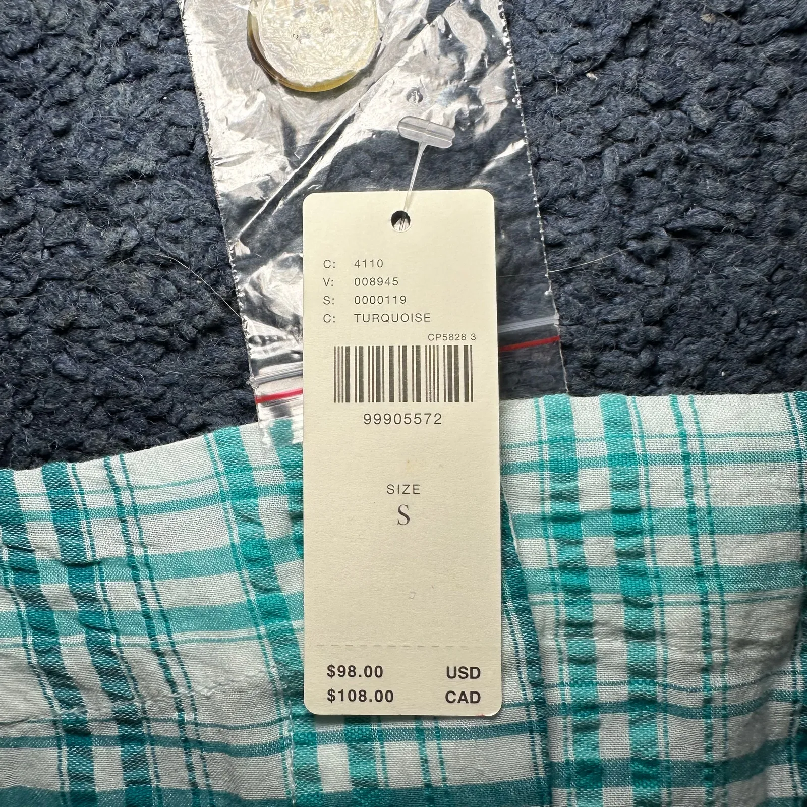 Anthropologie Maeve Square Neck Button Front Tank Size Small Blue - Image 7