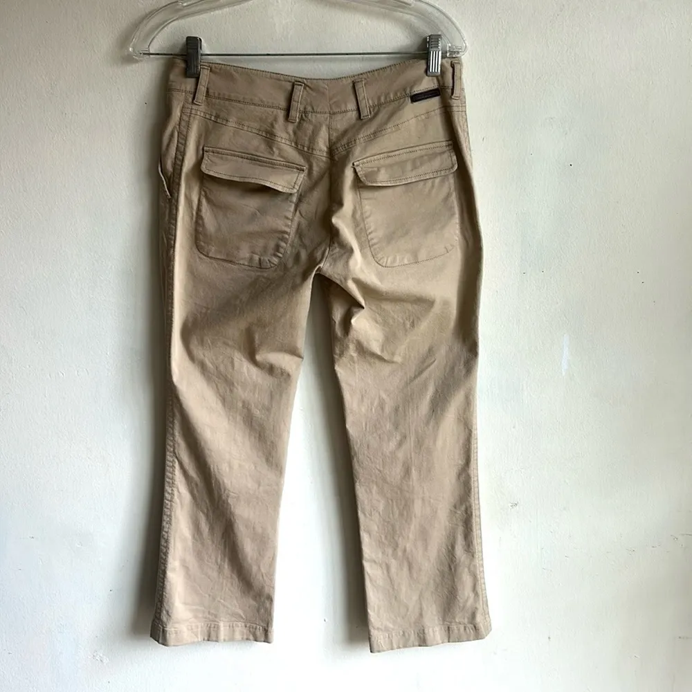 Vintage Prada Cropped Khaki Tan Casual Pants Size 42 - Image 4